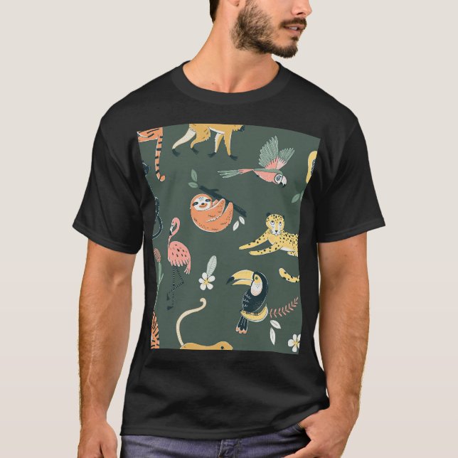 Camiseta Fauna Selva Vintage Flora (Frente)