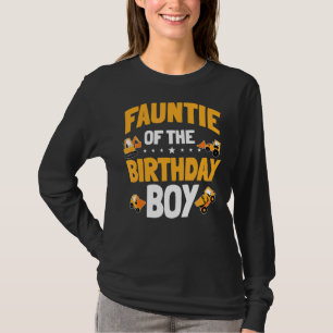 Camiseta Fauntie Of Birthday Boy Construction Worker Bd