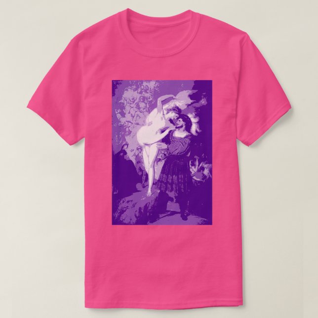 Camiseta Faust and Lilith digital art blue (Frente do Design)