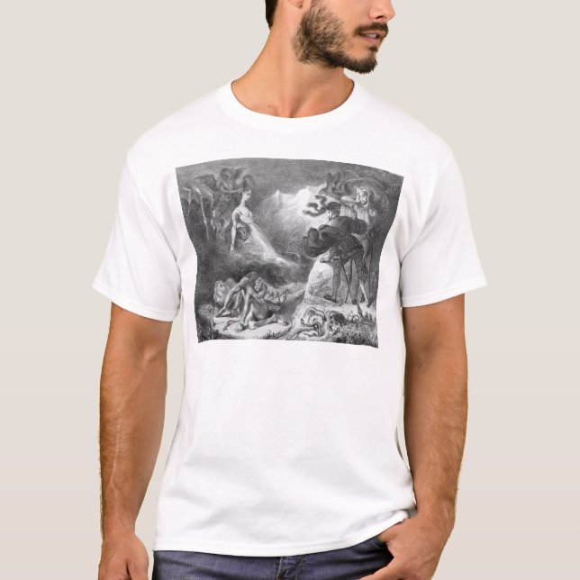Camiseta Faust e Mephistopheles nas bruxas (Frente)