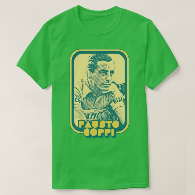 Camiseta Fausto Coppi - Design de Arte do Ventilador de Cic (Frente do Design)
