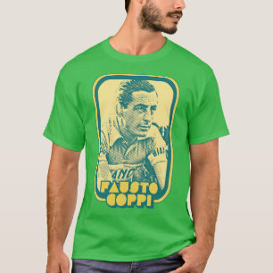 Camiseta Fausto Coppi - Design de Arte do Ventilador de Cic