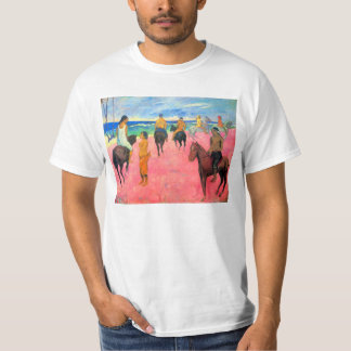 Camiseta Fauvist que pinta cavaleiros da arte do cavalo de