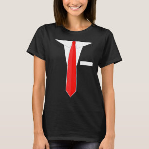 Camiseta Faux Falso Tuxedo Suit Dress Tie