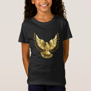 Camiseta Faux Gold Foil Peace Dove em Preto