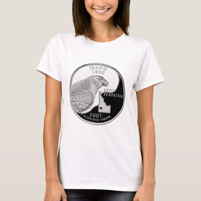 Camiseta Faux Idaho State Quarter (Frente)