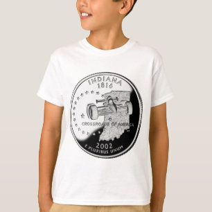 Camiseta Faux Indiana State Quarter