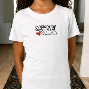 Camiseta Favor de Sleepover Squad Heart Girls para Festa de