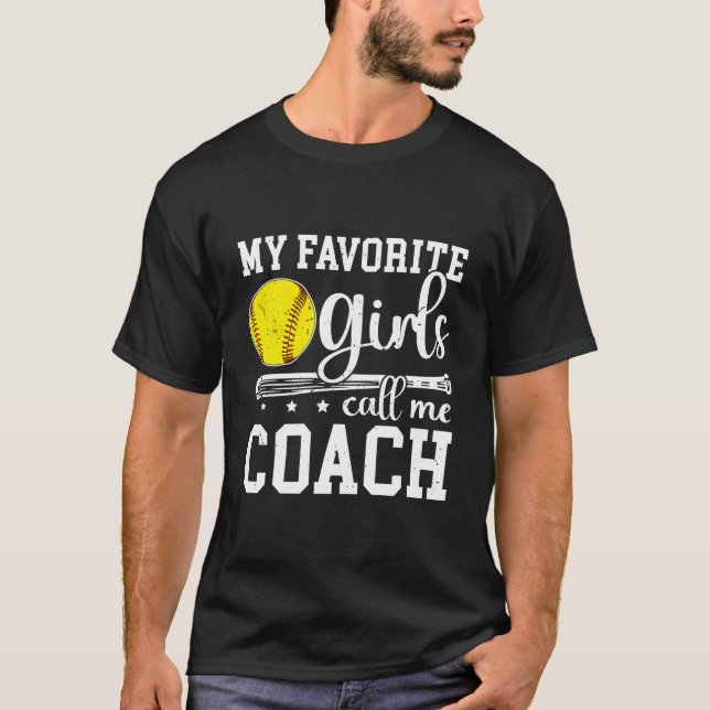 Camiseta Favorite Call Me Softball Coach Softball Coaching (Frente)