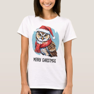 Camiseta Favoritos de Natal de Animais Engraçados - Coruja