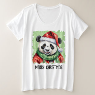 Camiseta Favoritos Engraçados de Natal Animal - Panda 1