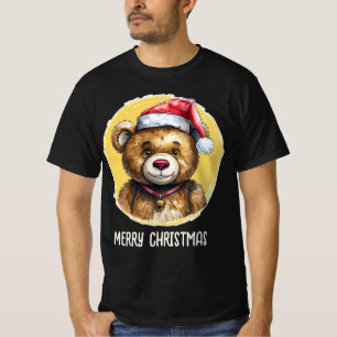 Camiseta Favoritos Engraçados de Natal Animal - Urso de Ted