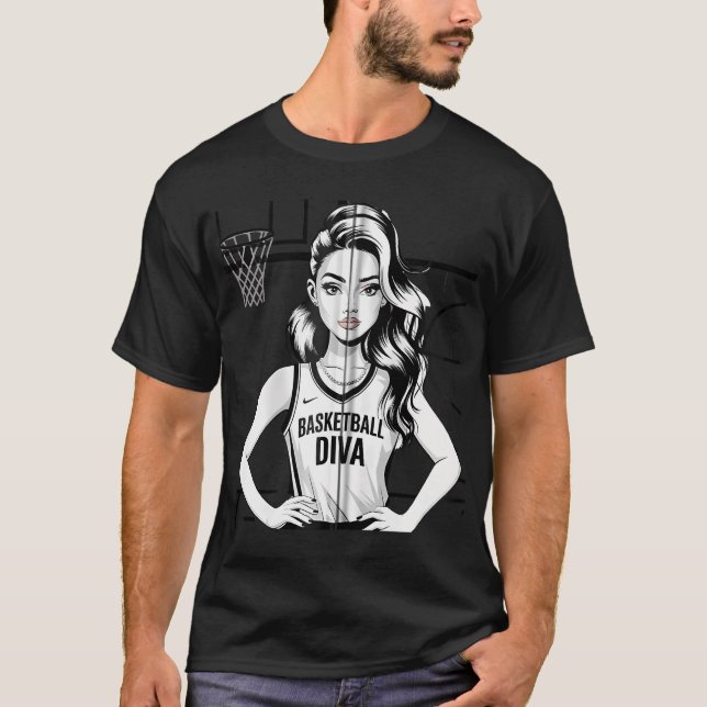Camiseta Favoritos para festas de basquete F (Frente)