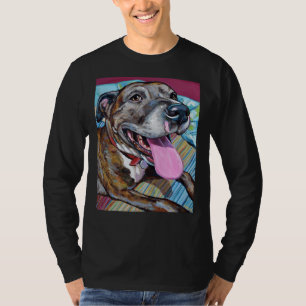 Camiseta Fawn Brindle Pitbull Mix Rescut Dog