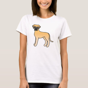Camiseta Fawn Cartoon Great Dane Dog