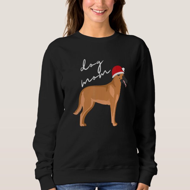 Camiseta Fawn Sable Belinois Dog Mãe Natal (Frente)