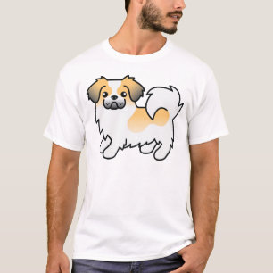Camiseta Fawn Sable Partier-Color Tibetan Spaniel Cute Dog