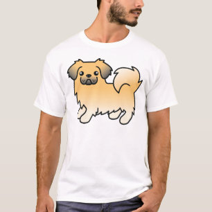 Camiseta Fawn Sable Tibetan Spaniel Cute Cartoon Dog