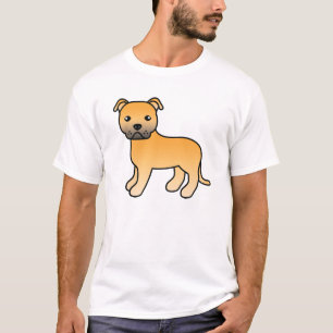 Camiseta Fawn Staffordshire Bull Terrier Dog Ilustração