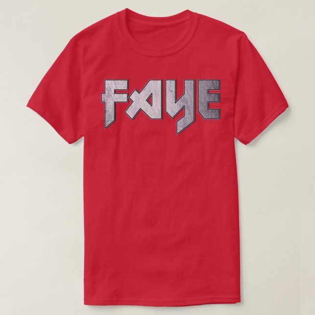 Camiseta Faye de metal pesado (Frente do Design)