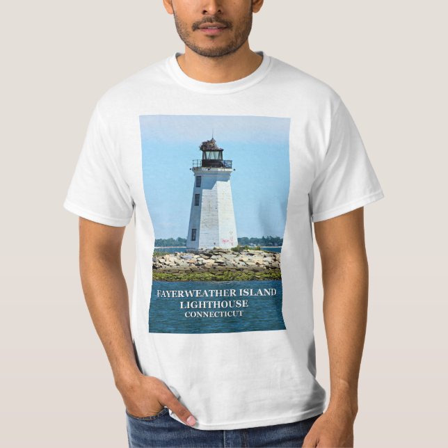 Camiseta Fayerweather Island Lighthouse, Connecticut (Frente)