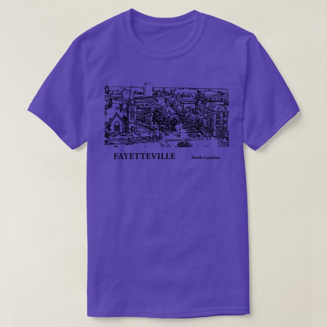 Camiseta Fayetteville North olina 3 (Frente do Design)
