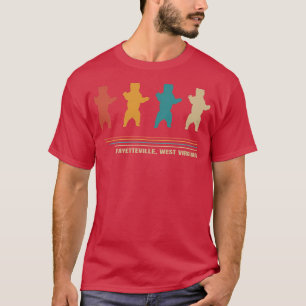 Camiseta Fayetteville West Virginia Vintage Bear WV Distres