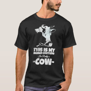 Camiseta Faz de Conta de Vaca Humano Roupa de Vaca Fofa Ani