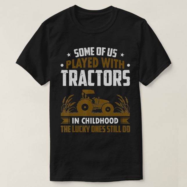 Camiseta Fazedor Engraçado, Os Sortudos Ainda Brincam Com T (Frente do Design)