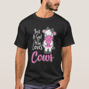 Camiseta Fazenda Agrícola Apenas Uma Garota Que Ama Vacas
