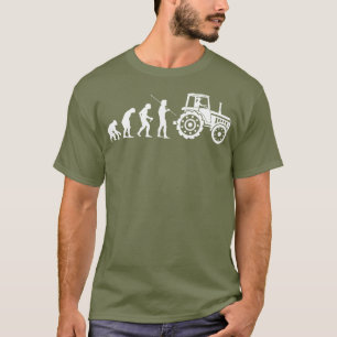 Camiseta Fazenda agrícola da evolução dos tratores para 