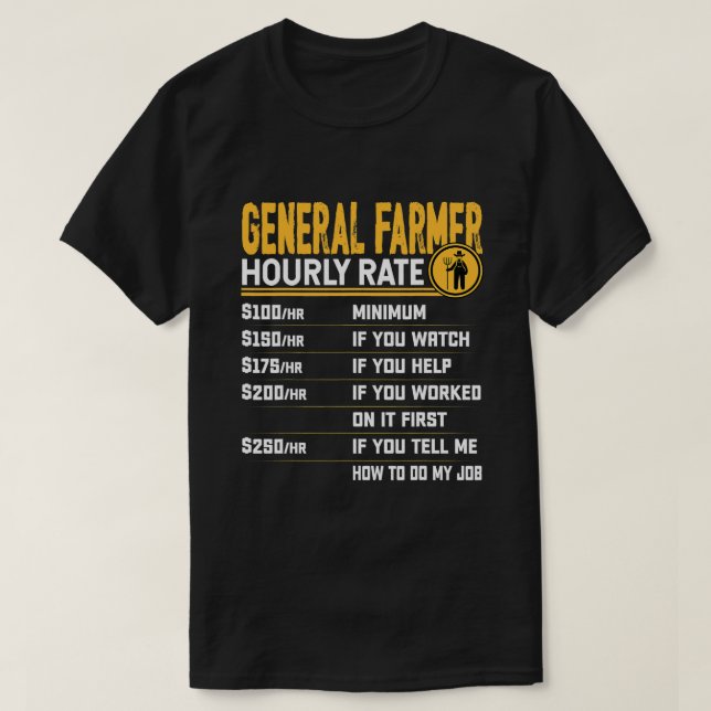 Camiseta Fazenda Agrônoma Agrônoma de Taxa Horária Geral do (Frente do Design)