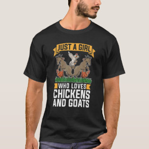 Camiseta Fazenda Animal Apenas Uma Menina Que Ama Galinha E