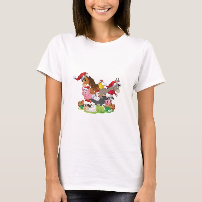 Camiseta Fazenda Animal Christmas (Frente)