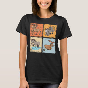 Camiseta Fazenda Animal Farmer Donkey Lover Pop Art Baby Do