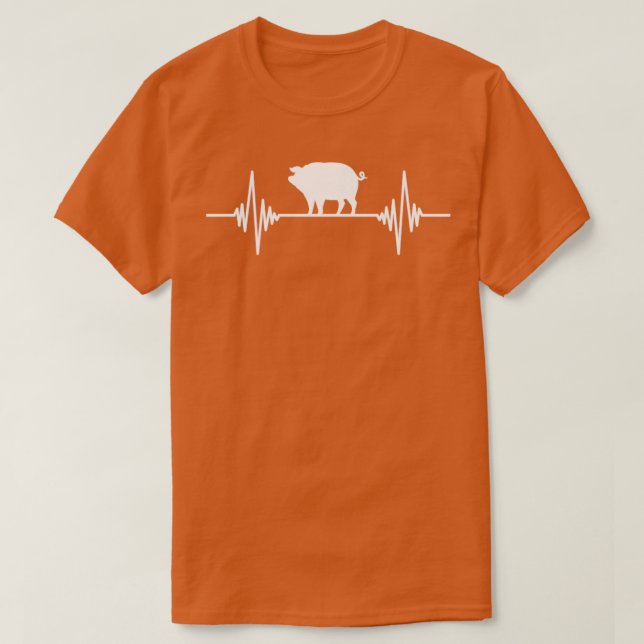 Camiseta Fazenda Animal Farmer Heart Bift Pig (Frente do Design)