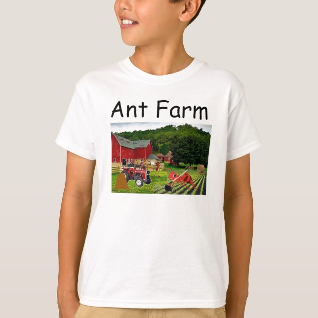 Camiseta Fazenda Ant Mantenha as tias afastadas (Frente)