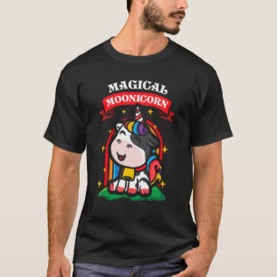 Camiseta Fazenda Arco-íris Fazendeiro Unicórnio Moonicorn