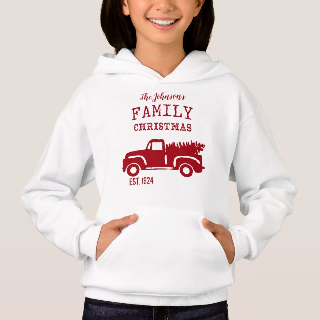 Camiseta Fazenda da família Caminhão - Nome personalizado N (Frente)
