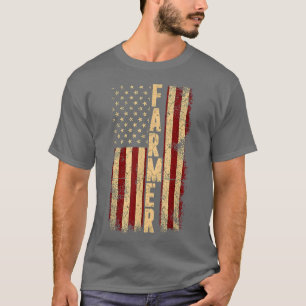 Camiseta Fazenda de Agricultura Americana Bandeira América