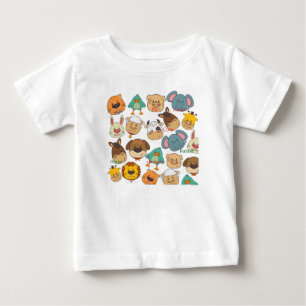 Camiseta Fazenda de animais adoráveis branca