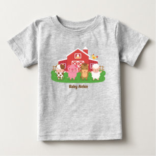 Camiseta Fazenda de Animais de Celeiro Fofos Bebês