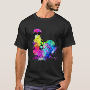 Camiseta Fazenda de Animais Galinha Silkie Pop Retro com Fo