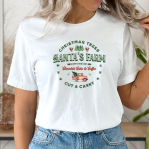 Camiseta Fazenda de árvore de Natal dos papais noeis Estilo