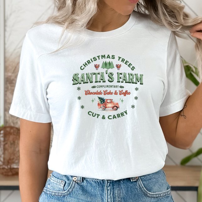 Camiseta Fazenda de árvore de Natal dos papais noeis Estilo (Criador carregado)