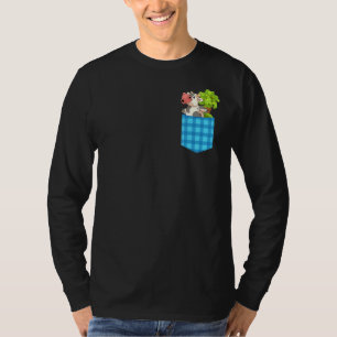 Camiseta Fazenda de bolso Vaca de criação de viveiros de an
