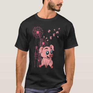 Camiseta Fazenda de Dandelion Porco Farmário Animal Porco 1