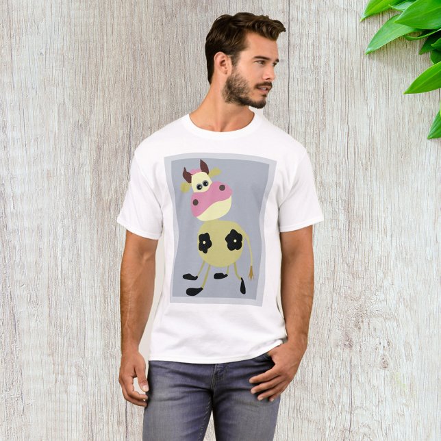 Camiseta Fazenda de Diversão de Vaca Quirky Cartoon (Criador carregado)