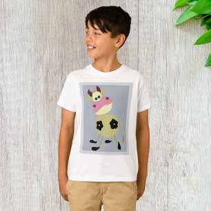 Camiseta Fazenda de Diversão de Vaca Quirky Cartoon