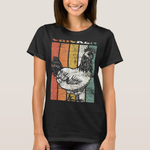 Camiseta Fazenda de Estilo de Vintagem Retro Galinha Farmad